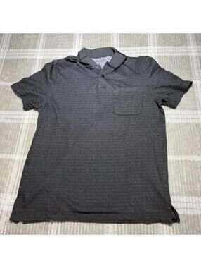 Van Heusen Men's Grey and Black Polo-shirt